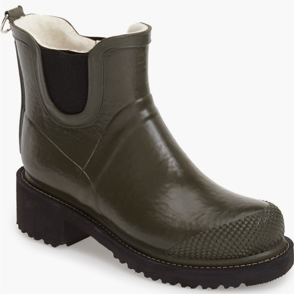 Ilse Jacobse HORNBAEK 'RUB 47'  Short Rain Boots Women's Size 39 Army Green